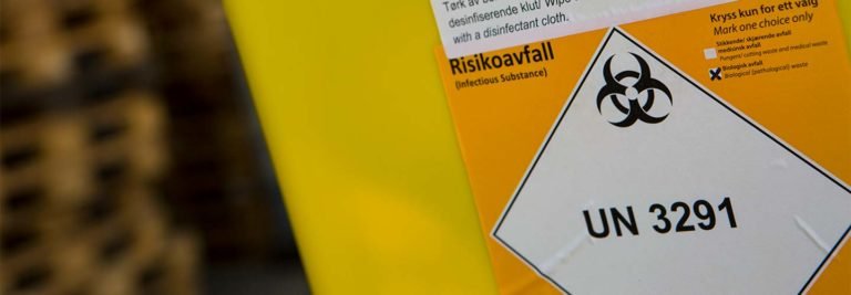 Plakat for radioaktiv avfall.